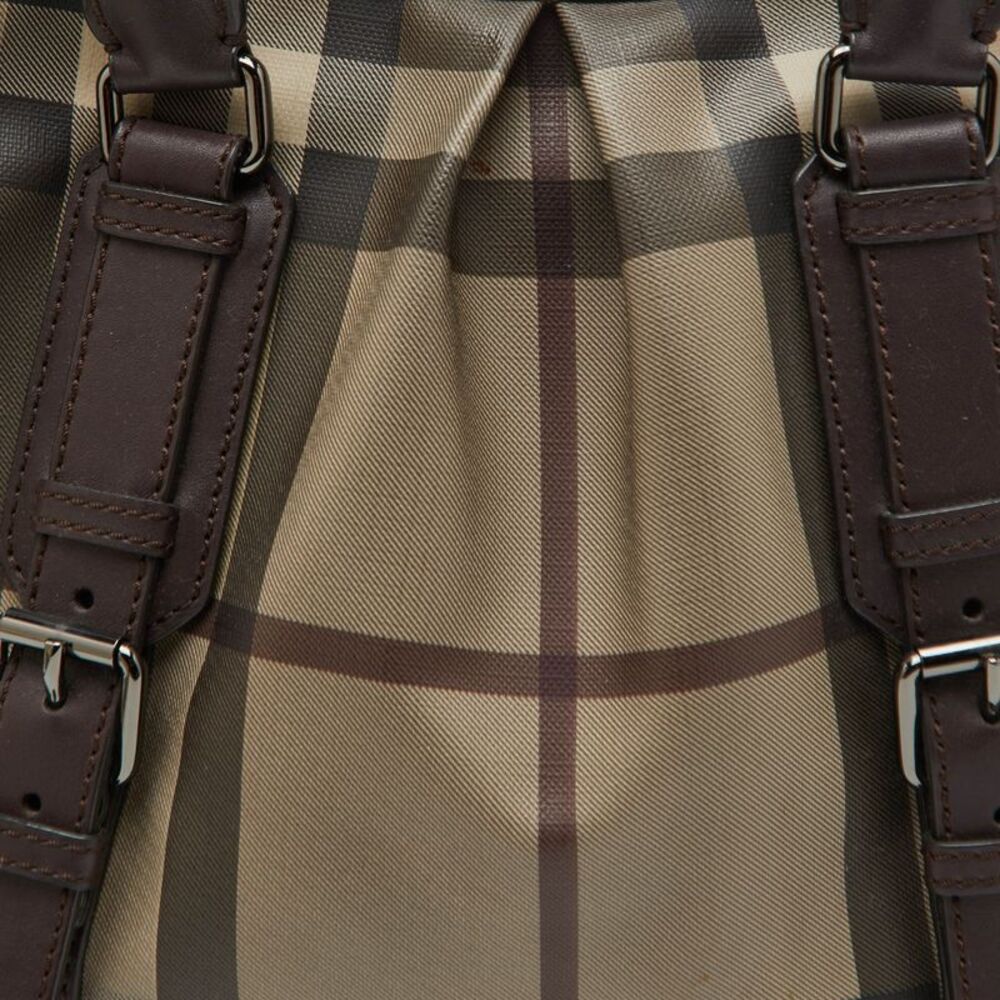 Burberry Lowry Brown Smoked Check Pvc And Leather Tote - Picture 5 of 7